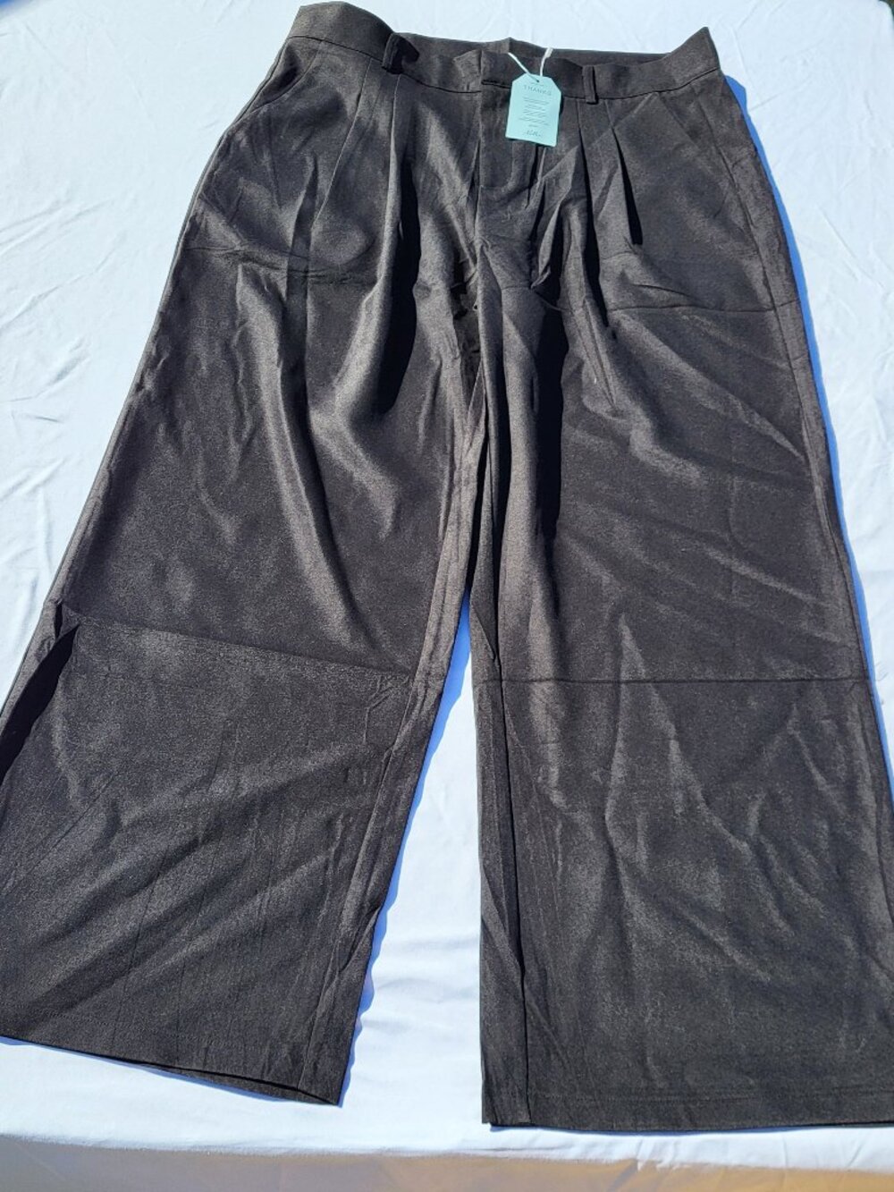 NiMin Pants Women's XL Black Wide Leg Comfort Office Quiet Luxury Neutral